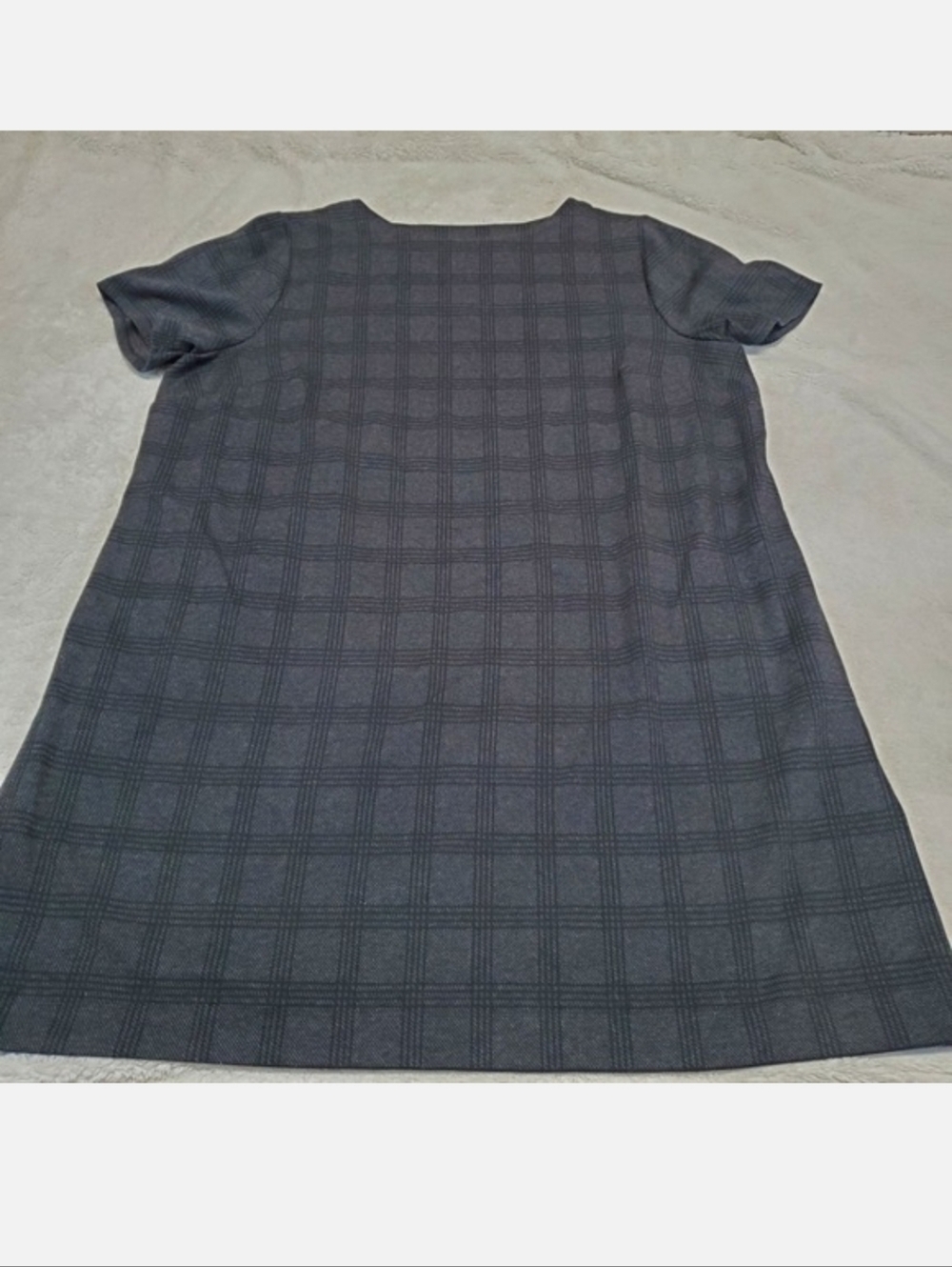 J. Jill Black Windowpane Plaid Ponte Midi‎ Dress Pus Size 3x Classic Office Work